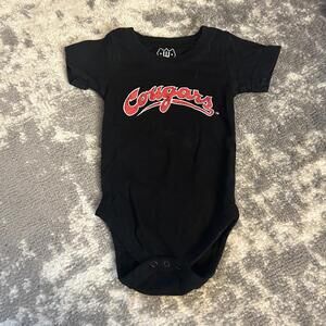 Wes & Willy Baby Black Washington State Cougars Onesie 6 Months